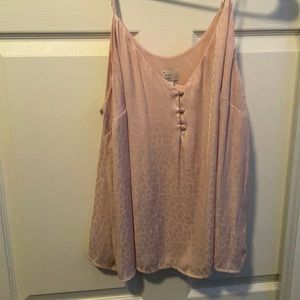 Pink leopard print tank. Sz: L